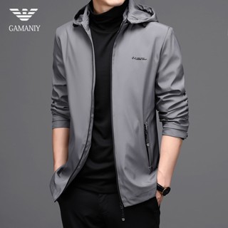 新品⭐奇 阿瑪尼 亞 夾克 男 春秋 連帽 男士 休閑 新款 潮流 沖鋒衣 春裝 外套 時尚男士外套 品牌男裝1219