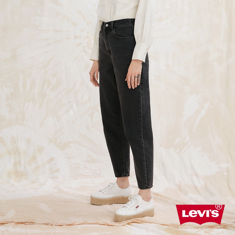 Levis High Loose 復古超高腰牛仔寬褲 上寬下窄/黑色 天絲棉 形象款 女 熱賣單品 17847-0005