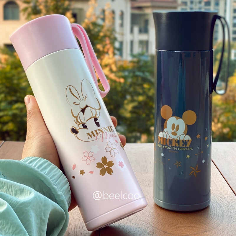 台灣出貨#Disney保溫杯米奇米老鼠學生兒童不鏽鋼帶茶隔保溫隨手杯