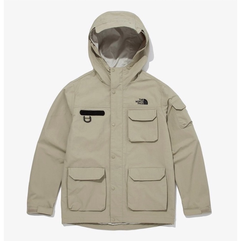 ［二手正品］The North Face K’s polar jacket韓版 防風工裝外套 夾克-大童160 卡其色