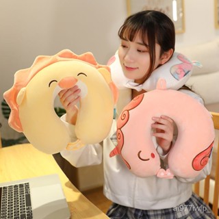 臺灣熱銷🌸可愛卡通U型枕記憶棉護頸靠枕旅行神器學生午睡u形枕頭護脖頸椎枕 T6BL