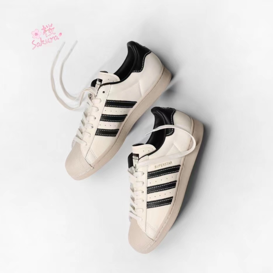 新款 Adidas originals Superstar 黑白 米白色 貝殼頭 男女鞋 ID1009