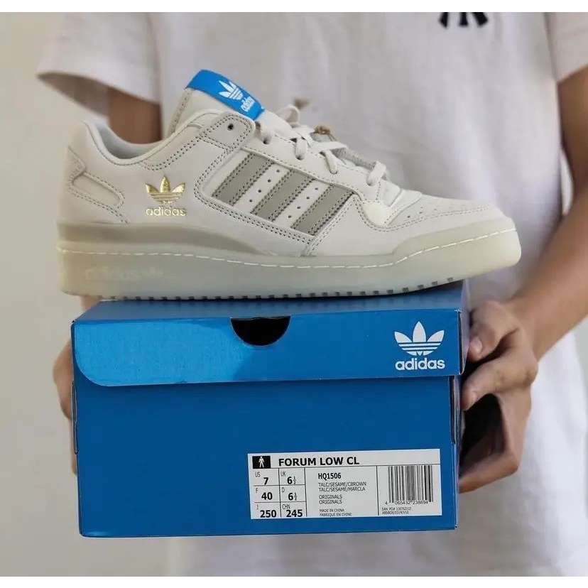 Adidas Originals Forum 84 Low 米白藍 復古 低筒 男女同款 休閒鞋 板鞋 HQ1506