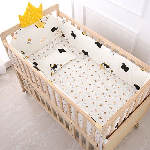 台出❤嬰幼童床單套裝 床圍嬰幼兒寶寶床品全棉五件套件墊床上用品可拆洗軟包嬰兒床圍