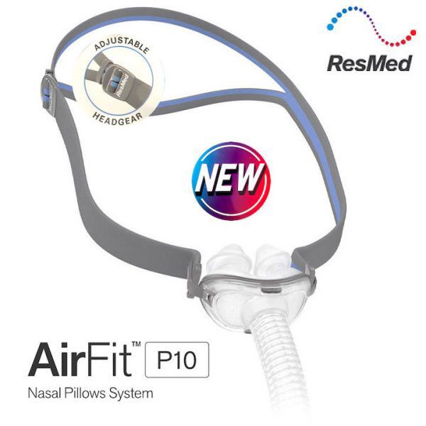 瑞思邁AirFit P10呼吸機鼻枕面罩帶新款可調節頭帶