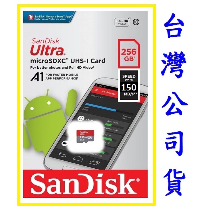 Switch NS 主機 SanDisk 256G 256GB 記憶卡 Micro SD 原廠台灣公司貨【台中大眾電玩】
