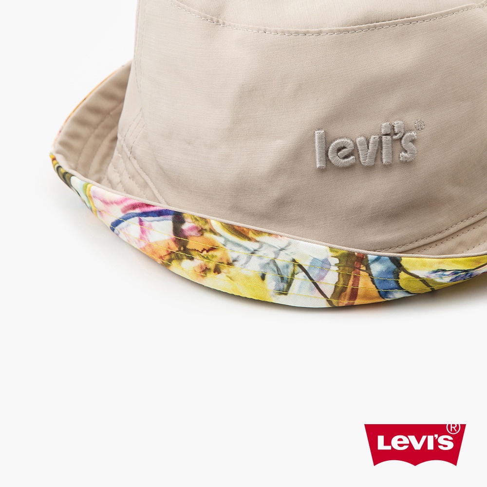 Levis 雙面用漁夫帽 / 精工立體刺繡海報體Logo / 渲染水墨畫 男女 D7591-0005 熱賣單品
