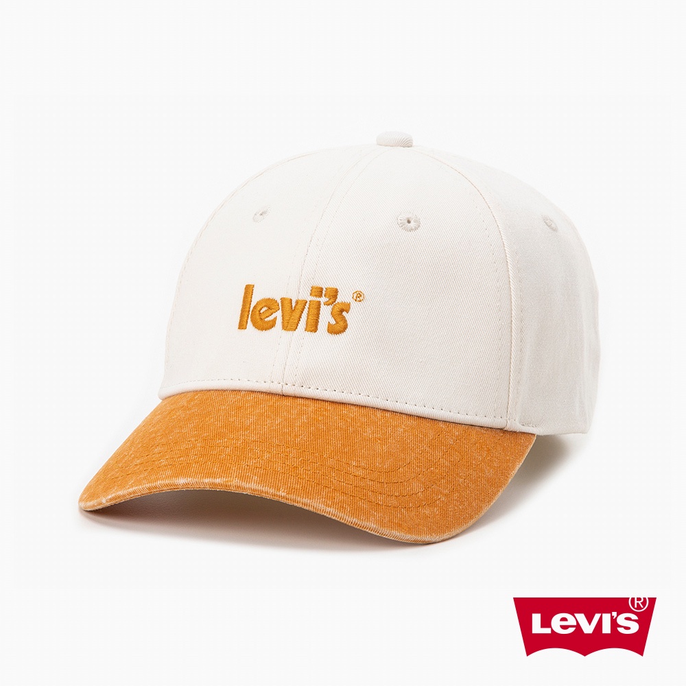 Levis 可調式環釦棒球帽 / 精工刺繡海報體Logo 男女 D7824-0001 人氣新品