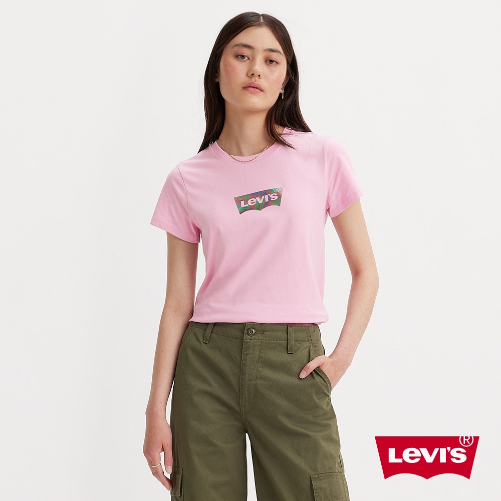 Levis 修身版短袖T恤 / 鏡面反光Logo 粉紅色 女款 17369-2190 熱賣單品