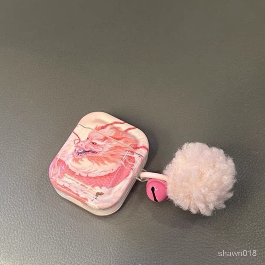 佬細的店-個性中國風粉色龍蘋果無綫藍牙airpods pro1代2代3代耳機保護套