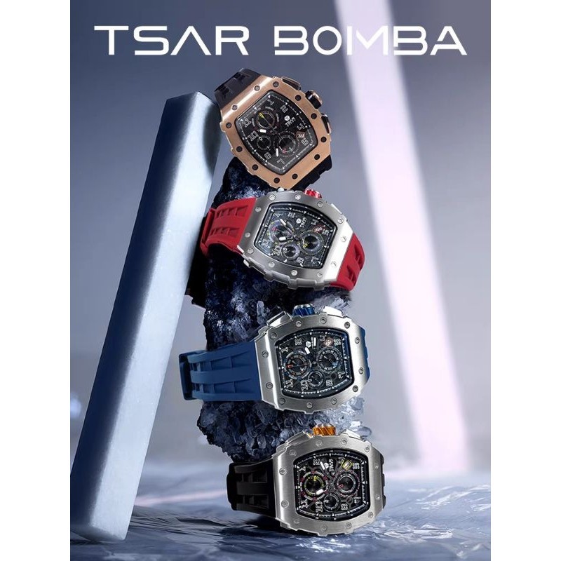 TSAR BOMBA機械公爵，賽車系列，三眼計時石英錶