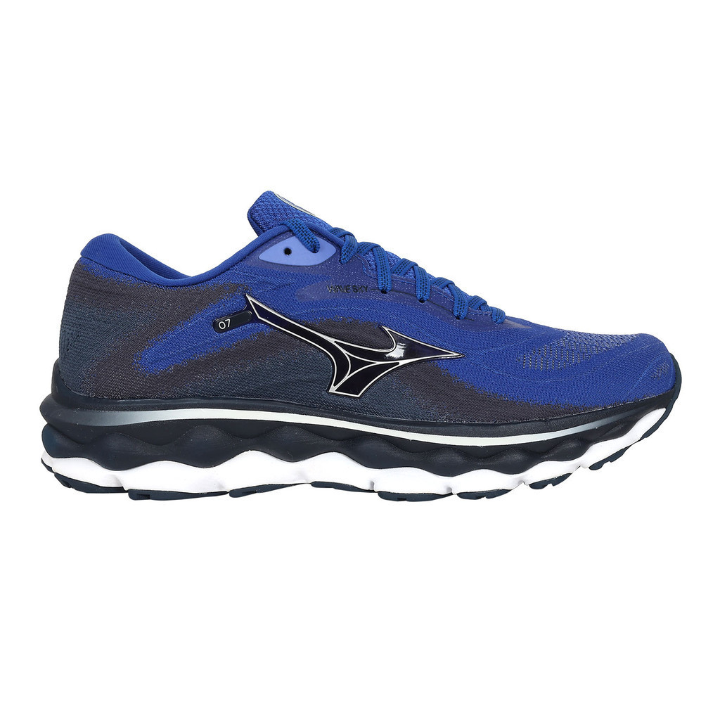 MIZUNO WAVE SKY 7 男慢跑鞋( 慢跑 訓練 「J1GC230254」 深藍灰靛藍