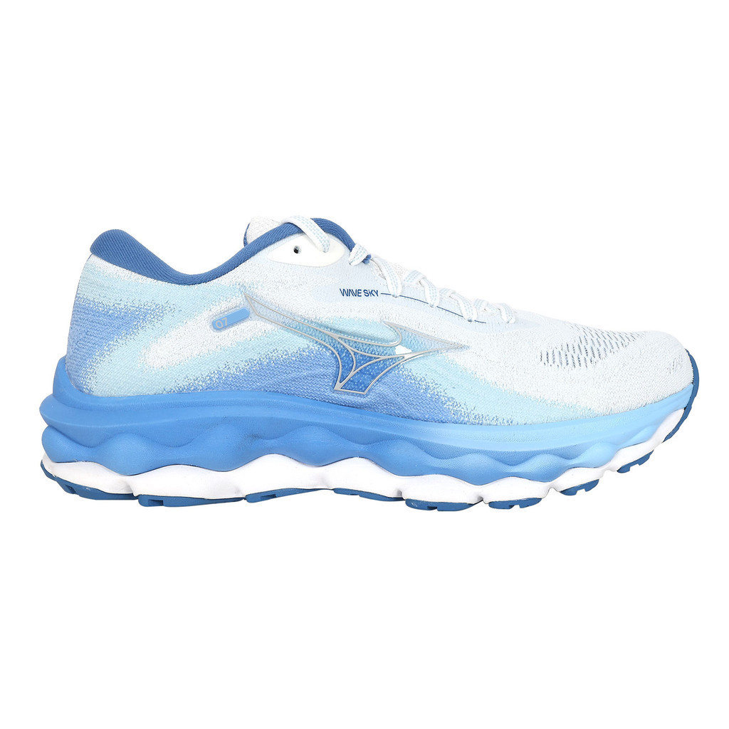 MIZUNO WAVE SKY 7 女慢跑鞋( 慢跑 訓練「J1GD230274」 天空藍綠白