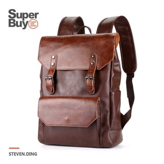 【Superbuy】大容量後揹包/皮革雙肩包 13/14/15吋筆記本電腦包/筆電包 防盜通勤包/防水戶外旅行包韓版書包