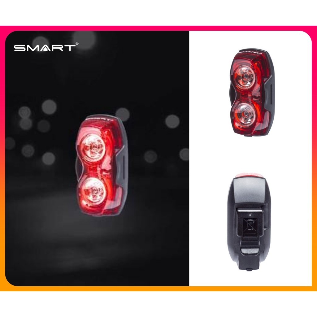 騎樂●公司貨●Smart 雙眼 LED 自行車尾燈/1瓦/超亮爆閃/防水/後燈/警示燈/RL321R/台灣製造