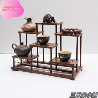 【新品熱銷】雞翅木博古架紫砂壺架子中式實木多寶閣實木置物架茶壺架擺件架LKK