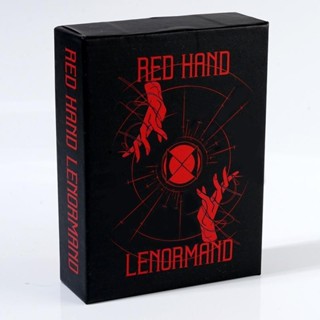 英文天地蓋12*7CM Red hand lenormand血手雷諾曼卡牌游戲