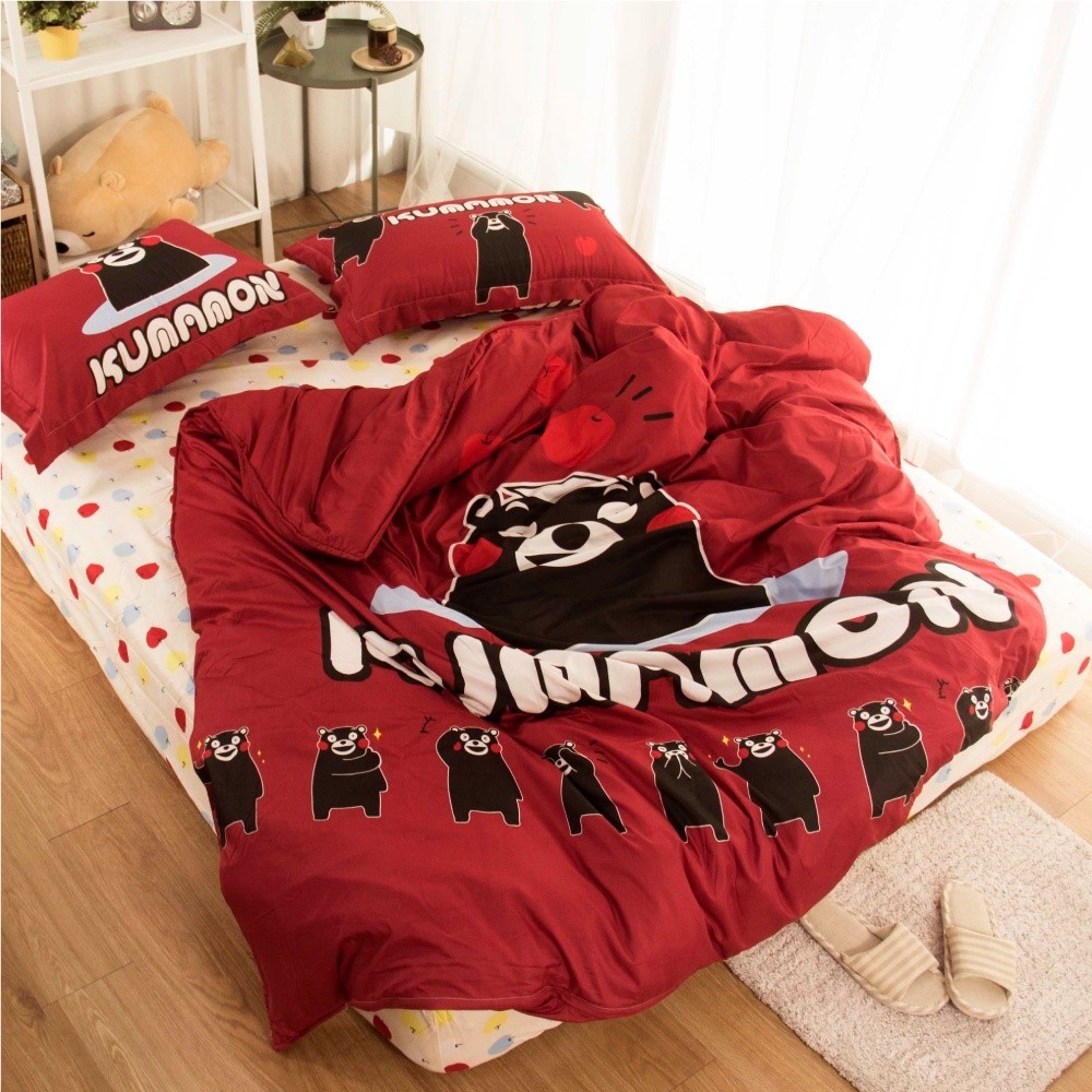 【天恩寢具】KUMAMON熊本熊 泡湯日子 床包兩用被組 單人/雙人/加大