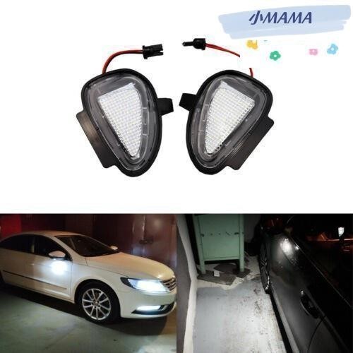 M~A 【2入】福斯高爾夫6專用LED後視鏡燈VW Golf 6迎賓燈照地燈Touran途安Golf Cabriole