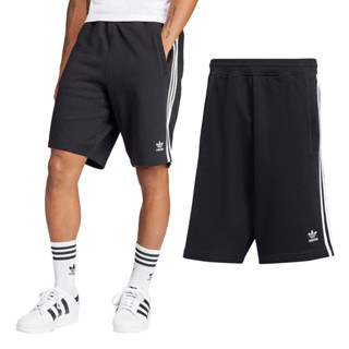 Adidas 3-stripe Short 男款 黑色 常規版型 抽繩 拉鍊口袋 運動 休閒 短褲 IU2337
