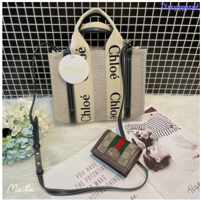 二手全新 Chloe 蔻依 Woody tote bag 棕色 背帶款 大中小號 肩背包斜背包手提包帆布包購