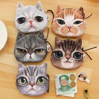 new girl brand new fashion cartoon cute cat face zipper case