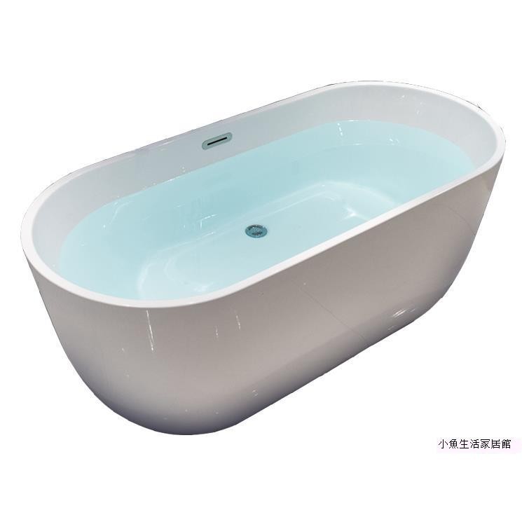 High Quality 衛浴家用亞克力小戶型浴缸保溫獨立式橢圓形一體薄邊迷你