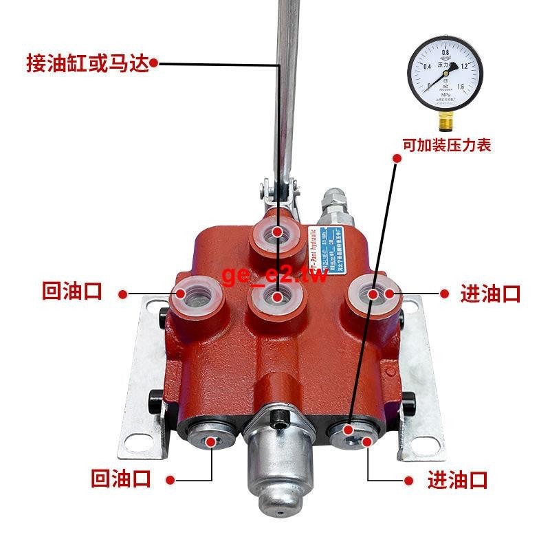 #精選#ZS118 農用改裝液壓雙向手動換向閥單向液壓閥控制油缸升降閥馬達