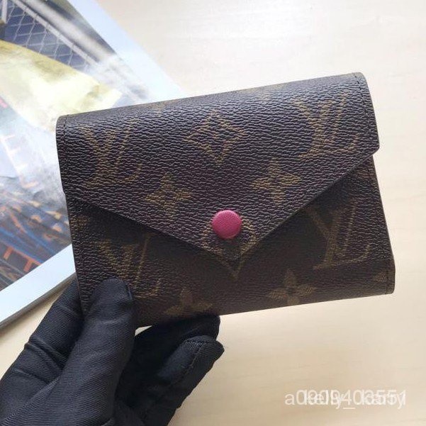 真品二手 LV Monogram 新按扣 翻蓋 三折 短夾 M41938 錢包 經典老花