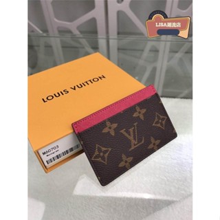 LISA二手 LV LOUIS VUITTON 路易威登 卡套腰包 皮夾 拼接 錢包 證件夾 卡夾 M60703