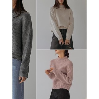 【Codibook】韓國 common unique 中高領羊毛混紡針織上衣［預購］針織衫 毛衣 女裝
