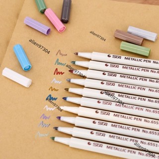 台灣優選👑10支入 斯塔 sta6551油漆筆 相冊筆 金屬筆 相片筆 彩色筆 記號筆