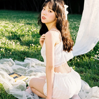 小可傢服飾ins風夏季可愛小僊女純慾分體弔帶短褲學生小清新薄款睡衣兩件套 睡衣套裝 睡衣女 睡衣裙 性感睡衣 居傢服睡