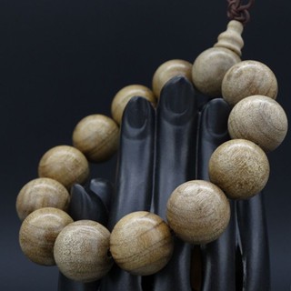 佛珠 手串男 老料金絲楠木18mm手串 金絲楠木黃料陰沉木佛珠手串手鏈念珠包郵
