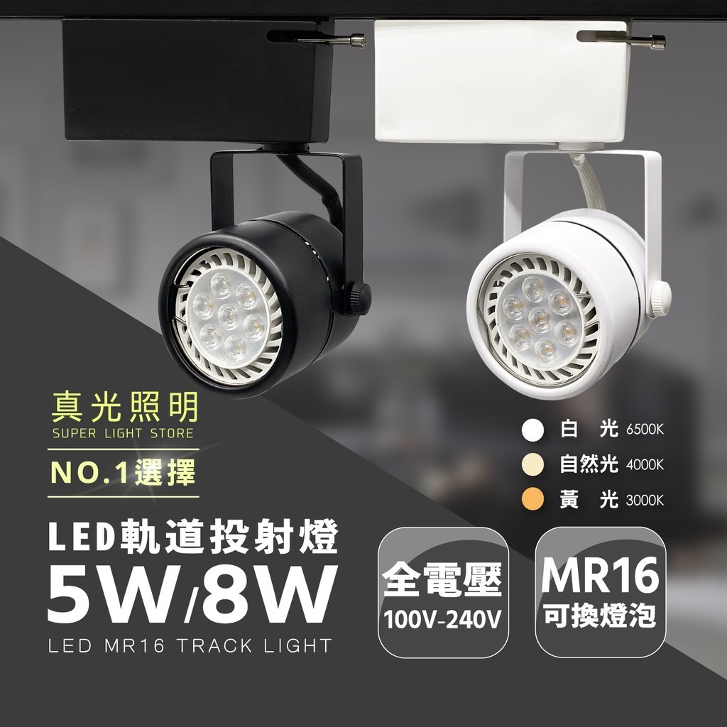 系统国际 LED 軌道燈 MR16 軌道燈 5W 7W 迷你款 杯燈