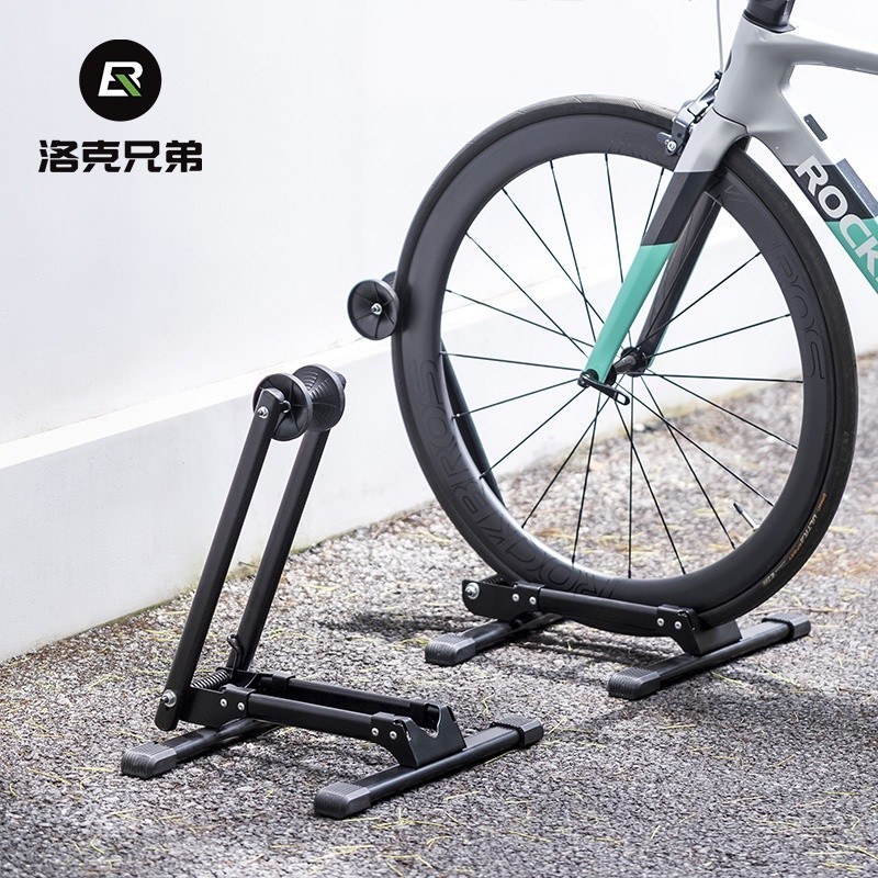 Rockbros 自行車停車架碳鋼可折疊山地車支架穩定的公路自行車停車架可折疊自行車輪架腳踏車