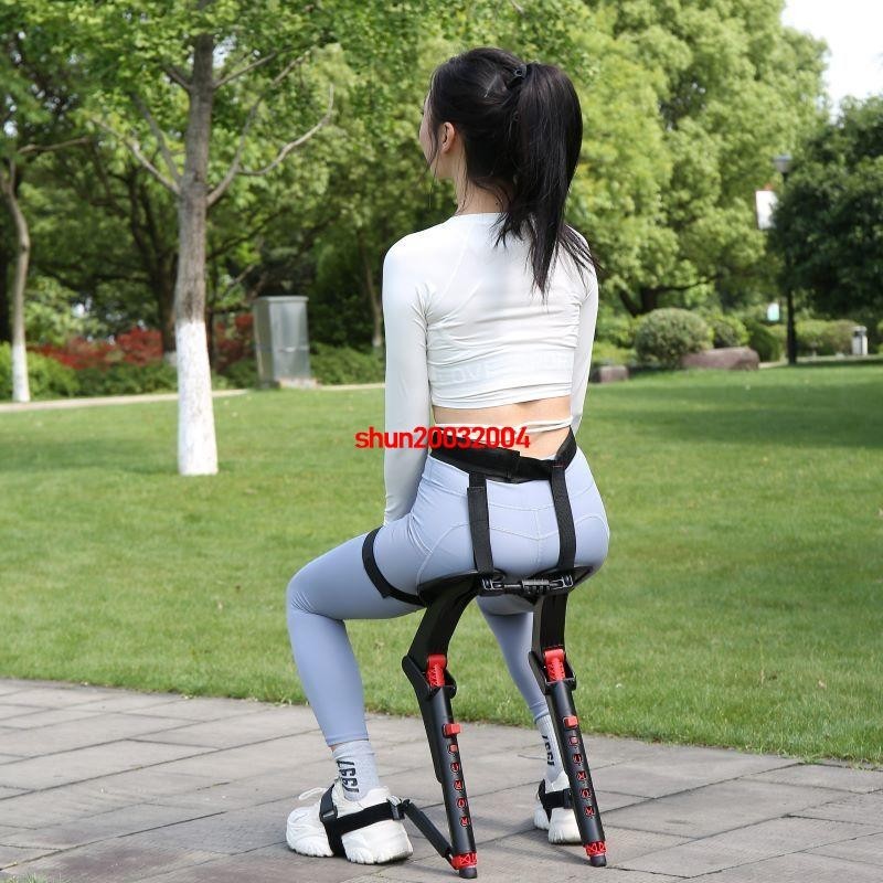 熱賣促銷穿戴座椅可 成人步行輔助腿部訓練器拐杖外出便攜式折疊凳子