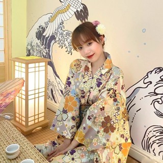 DAK優選鋪-新款和服女改良版複古風日式和風花色浴衣寫真連衣裙改良神明少女