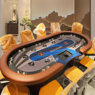 專業德州撲克桌折疊桌面籌碼德撲棋牌室撲克牌臺面桌布德州桌子美樂兒旗艦店