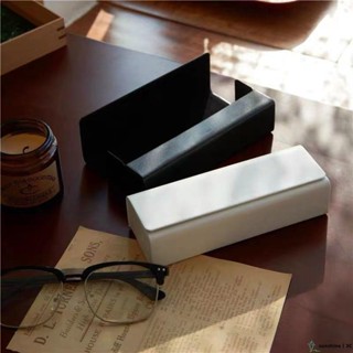 【SUN】磁吸式眼鏡盒 抗壓眼鏡盒 眼鏡收納盒 防摔眼鏡盒 純色黑白方形眼鏡盒 ins清新簡約款便攜眼鏡盒