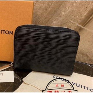 全新二手 Louis Vuitton LV M60152 黑色 EPI 水波紋 拉鍊零錢包 現貨