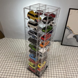 最佳化#3月樂購玩具車模展示架可旋轉透明模型收納架收納盒陳列櫃多美卡小汽車