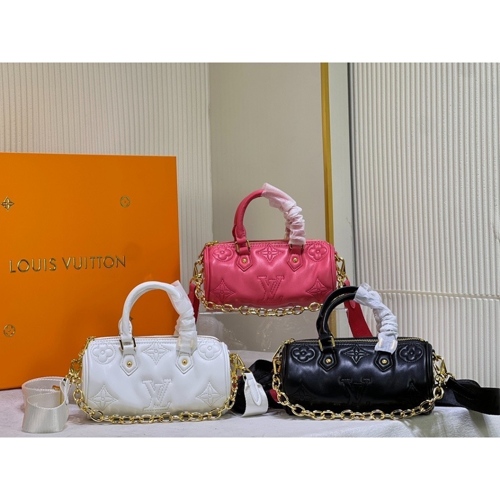 二手全新精品【禮盒配送】LV 黑色 白色 粉紅色本款 PAPILLON BB 手袋包
