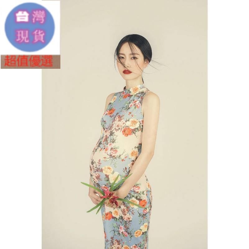 台灣出貨🔥孕婦裝 孕婦旗袍 孕婦拍照服裝 影樓攝影拍照 懷孕寫真 孕婦裝 藝術照 孕婦寫真 衣服 胖mm