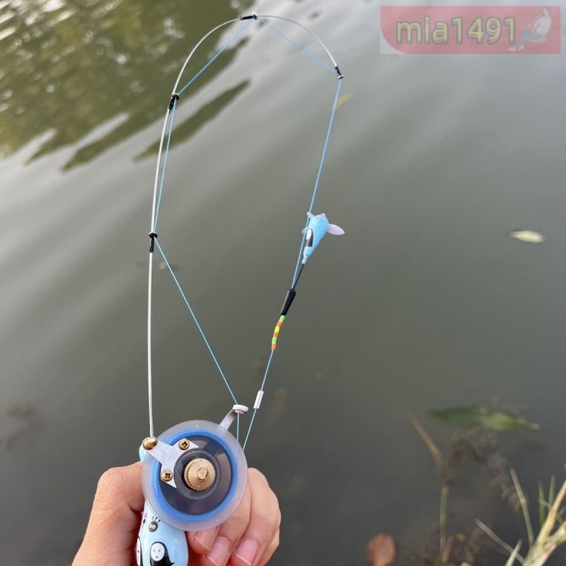 便攜超短小江桿 迷你釣竿 磯釣竿 海釣竿 鋼筆釣竿 偷跑竿 路亞 小物釣魚竿全套裝備帶輪鰟鮍微物短竿親子釣蝦竿公園池塘休