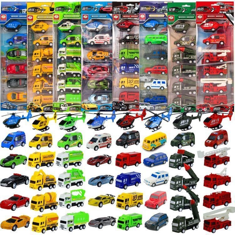 ✅精選回力玩具車 YL009 回力車 兒童玩具車 都市工程軍事回力車套裝 仿真小汽車模型