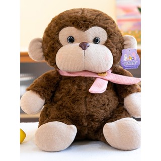 棕色大猩猩猴子毛絨玩具積木玩偶公仔送男女孩禮物娃娃嗎嘍布娃娃