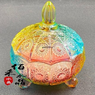 ‹玻璃首飾罐›天然白水晶碎石擺件消磁淨化器具玻璃碗手鍊飾品容器收納盒