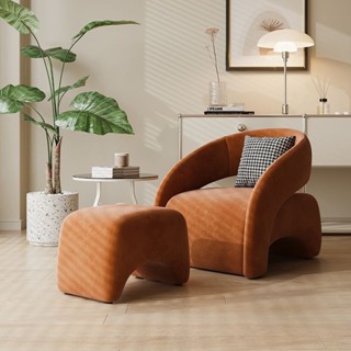 小木槿法式奶油風單人沙發椅子北歐小戶型客廳懶人沙發網紅款單椅