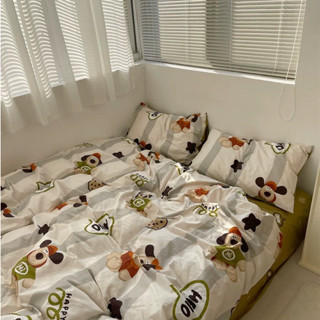 超級可愛飛行狗床包組 水洗棉四件套 床上被套 床單 被套